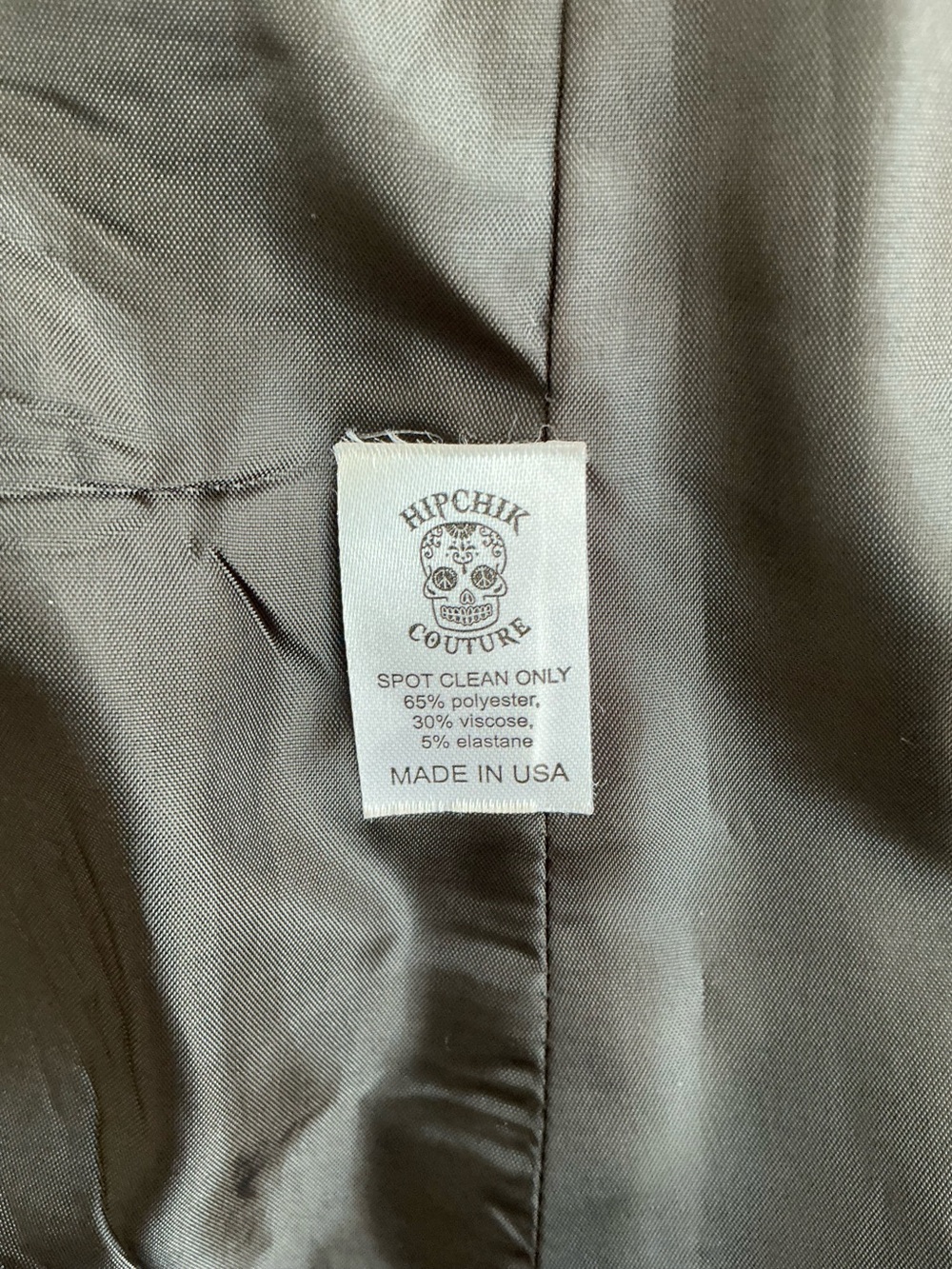 Hipchik Couture Black Blazer with Rhinestone Buddha Graphic - Size 6 - Picture 4 of 9